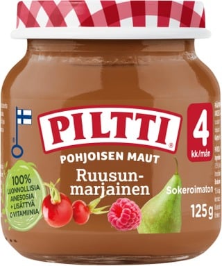 Piltti Nordic Flavours Pear Rosehip Raspberry 125g 4 months 